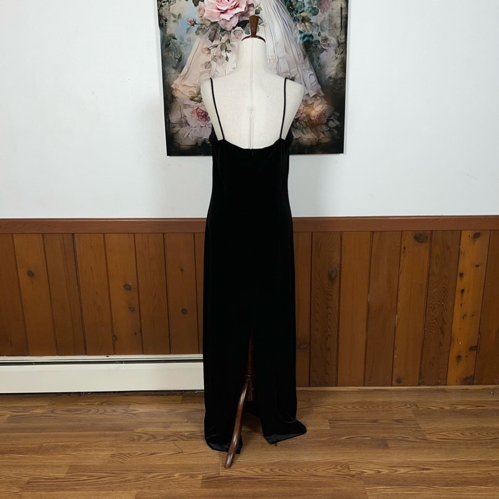 Other Elegant Dressbarn Black Velvet Gown! Size XL / US 12-14 / IT 48-50 - 5 Thumbnail