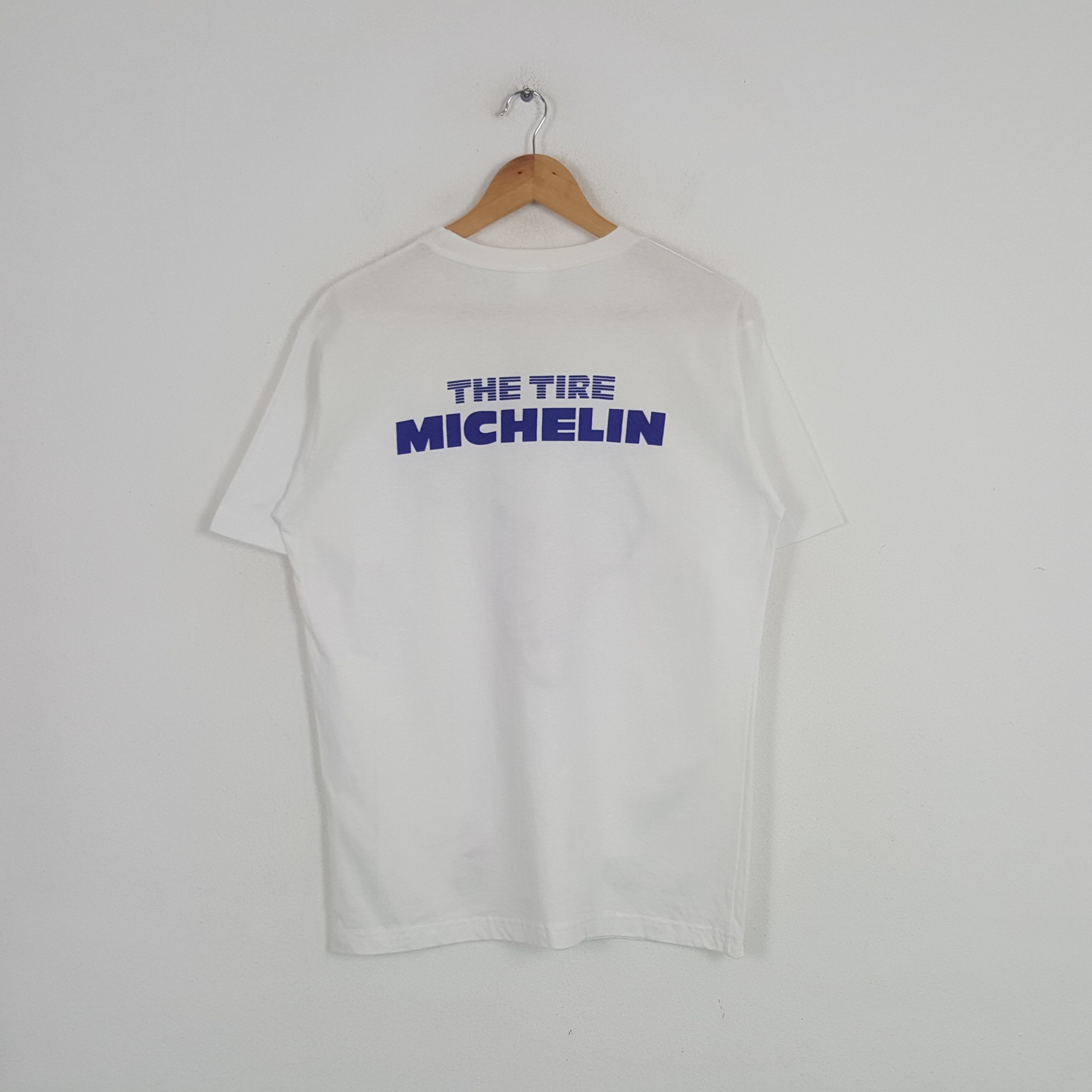 Japanese Brand × Vintage Vintage The Tire Michelin American Motorsports Parts Tshirt Size US L / EU 52-54 / 3 - 1 Thumbnail