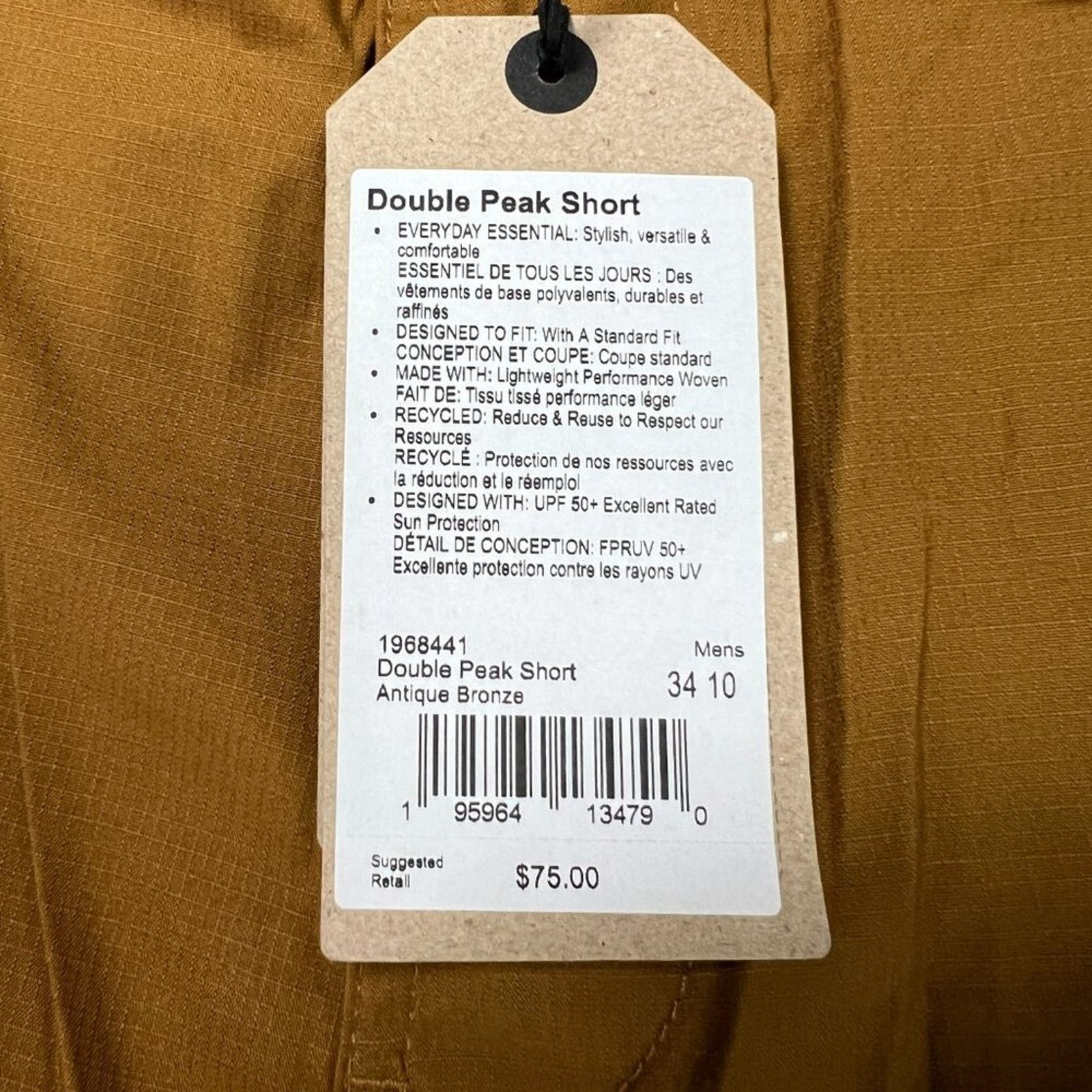 Prana Prana Double Peak Cargo Shorts Antique Bronze Size 34 NWT Size US 34 / EU 50 - 4 Thumbnail