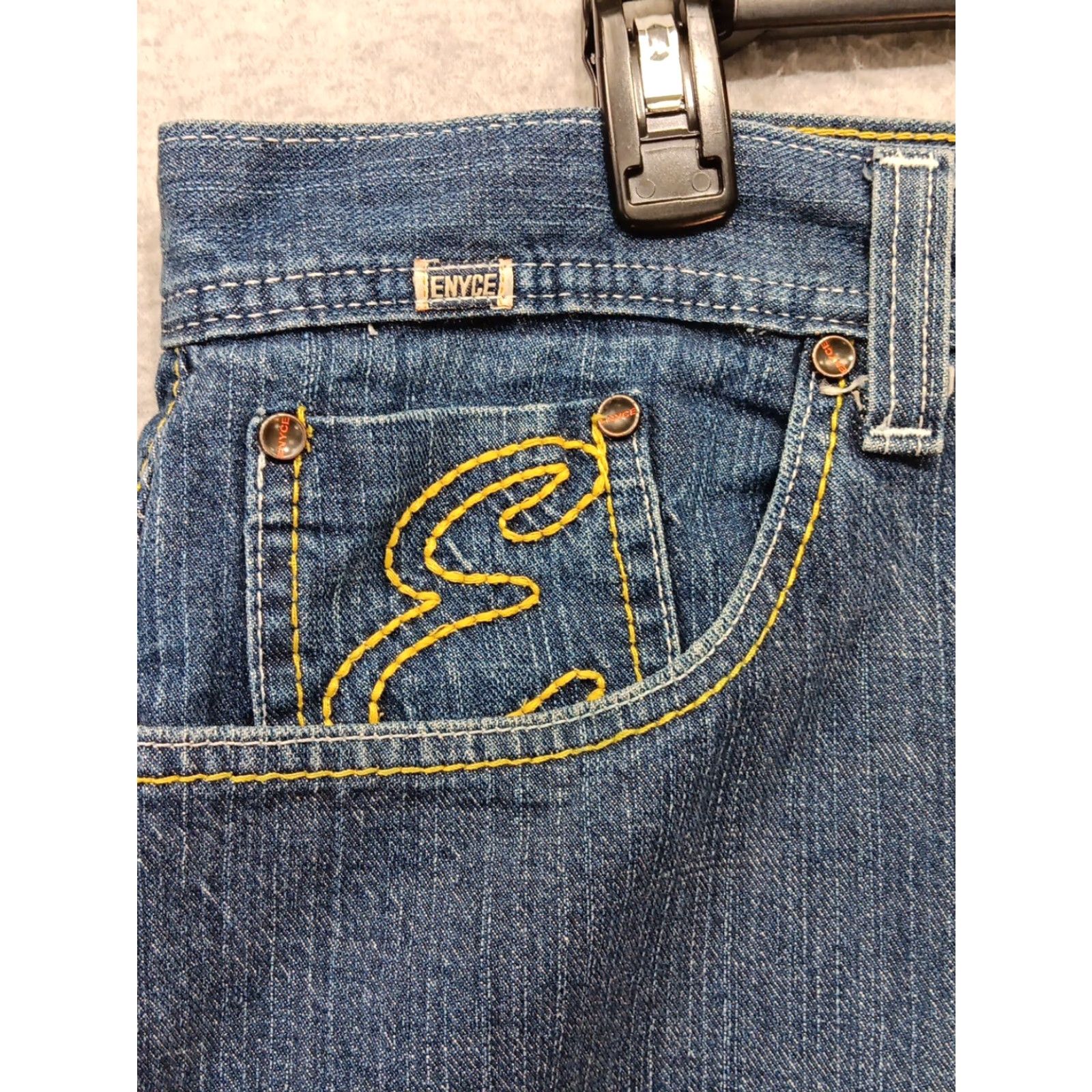 Enyce VINTAGE enyce ShortS Baggy Jeans 38x14 Embroidered Wide Leg Skater Hip Hop Size US 38 / EU 54 - 4 Thumbnail
