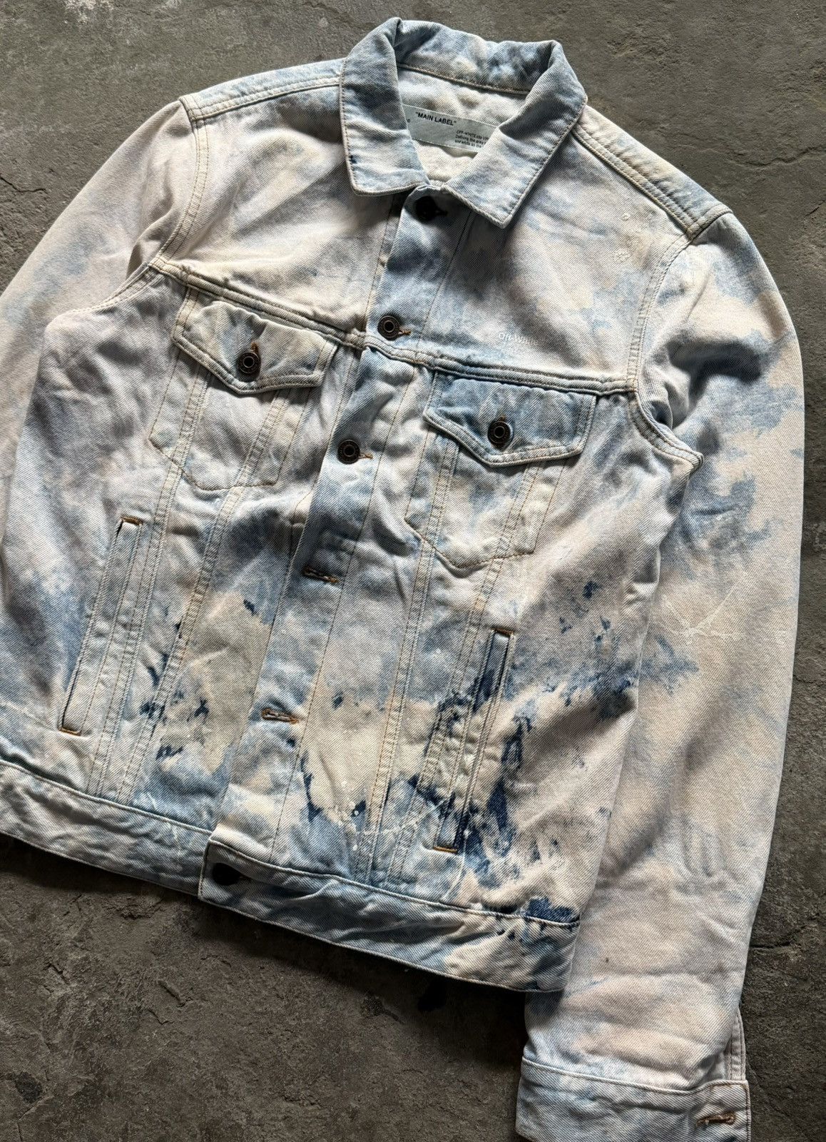 Off-White Off White - Extreme bleached denim jacket Size US M / EU 48-50 / 2 - 14 Thumbnail