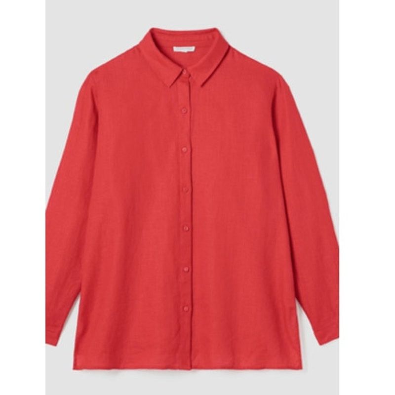 Eileen Fisher Eileen Fisher Organic Linen Handkerchief Shirt L Size L / US 10 / IT 46 - 3 Thumbnail