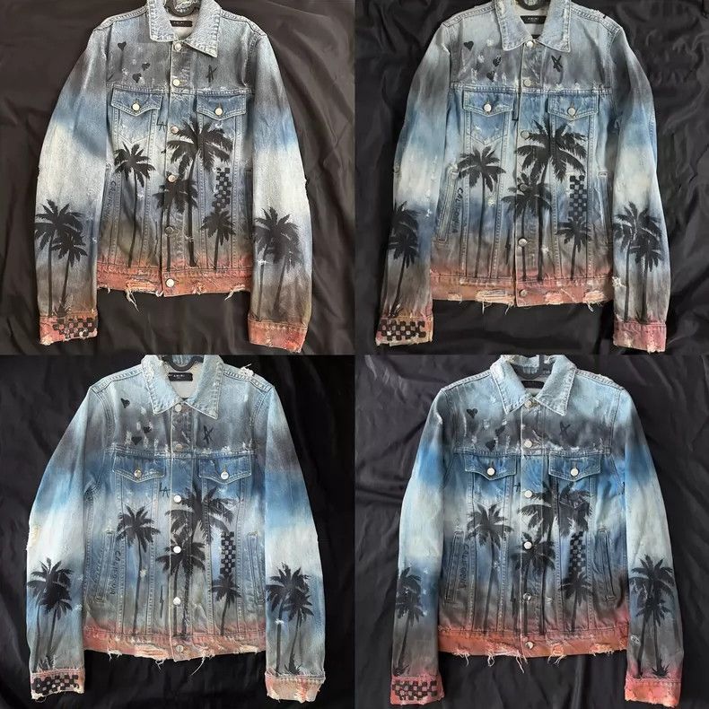 Amiri Amiri Palm Denim Trucker Jacket-2506 Size US S / EU 44-46 / 1 - 7 Thumbnail