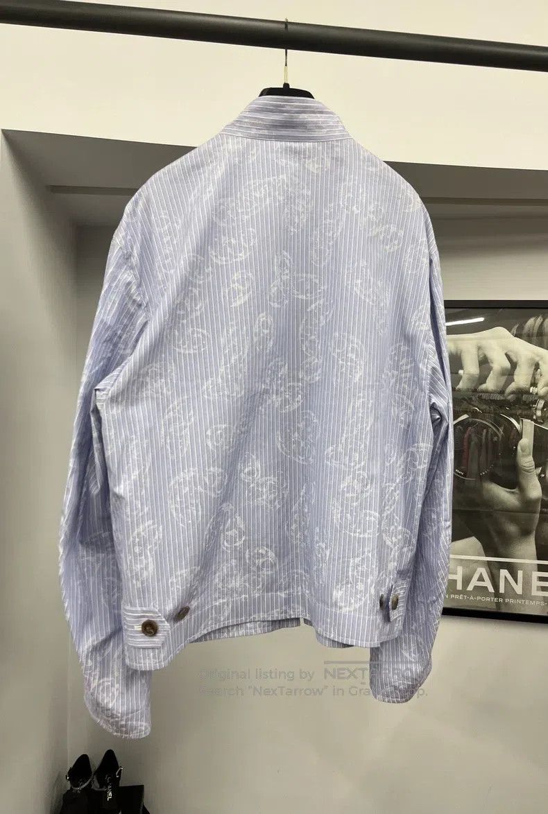 Hermes Hermes Blue Striped Men's Pig Nose Print Jacket Size US M / EU 48-50 / 2 - 4 Thumbnail