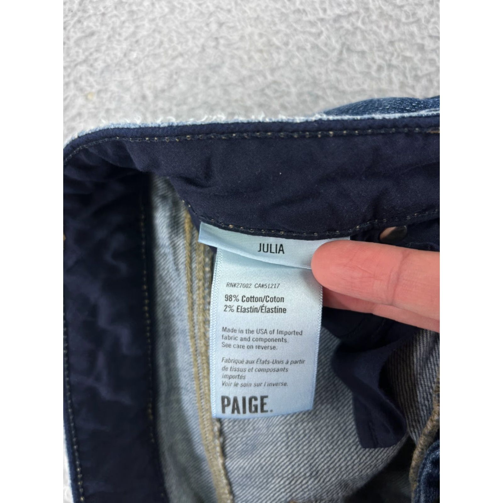 Paige Paige Jeans Womens 26 Blue Denim Anthropologie Julia Straight Leg Cotton Size 26" / US 2 / IT 38 - 5 Thumbnail