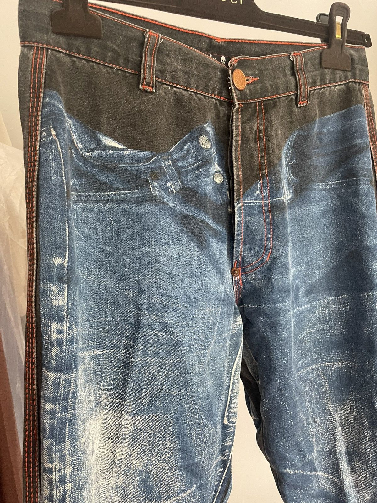 Jean Paul Gaultier Gaultier jean’s AW 1999 trompe l’œil jean’s Size 27" / US 4 / IT 40 - 3 Thumbnail