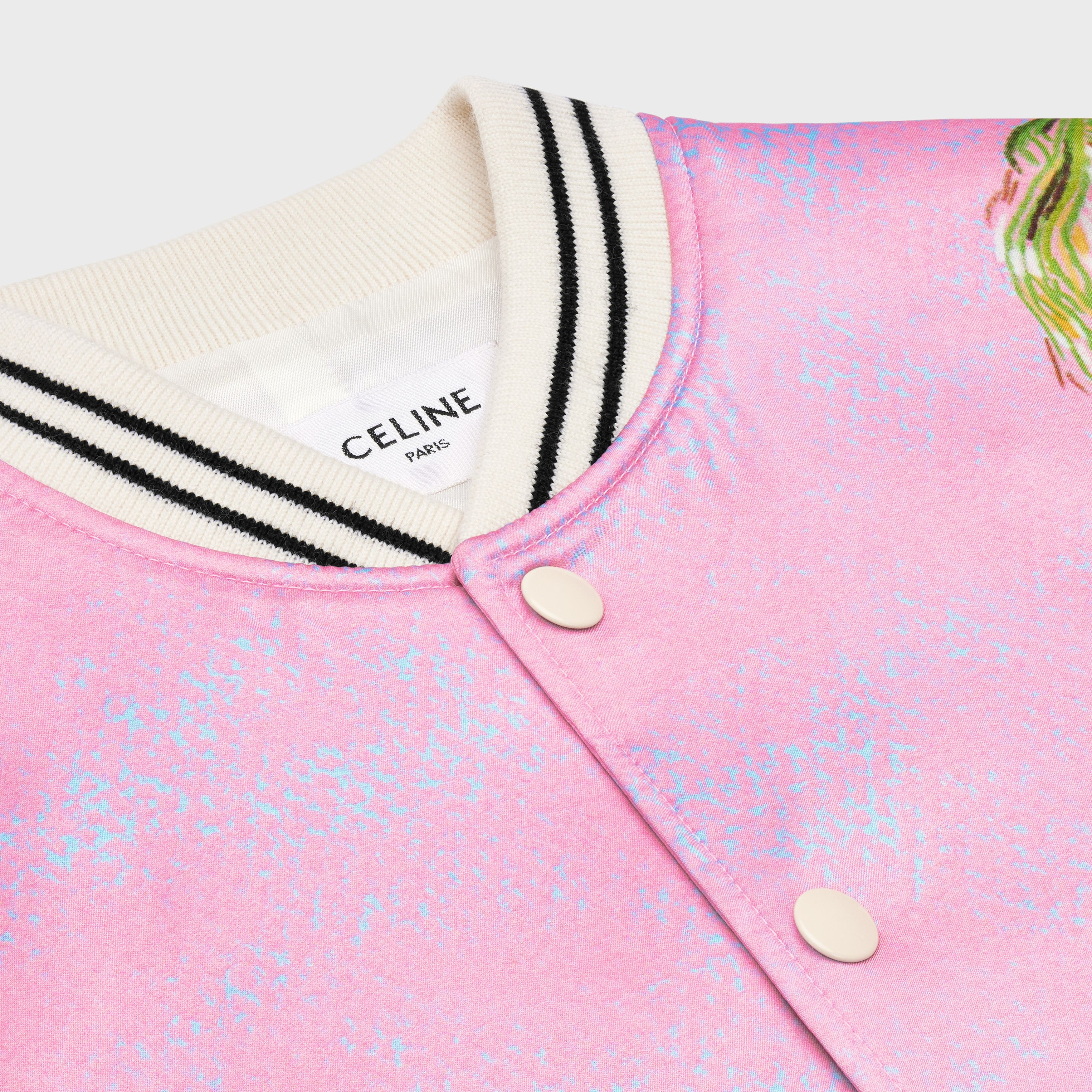 Celine o1bcso1str1124 Satin Ave 57 Sky Teddy Loose Jacket Size US XL / EU 56 / 4 - 3 Thumbnail