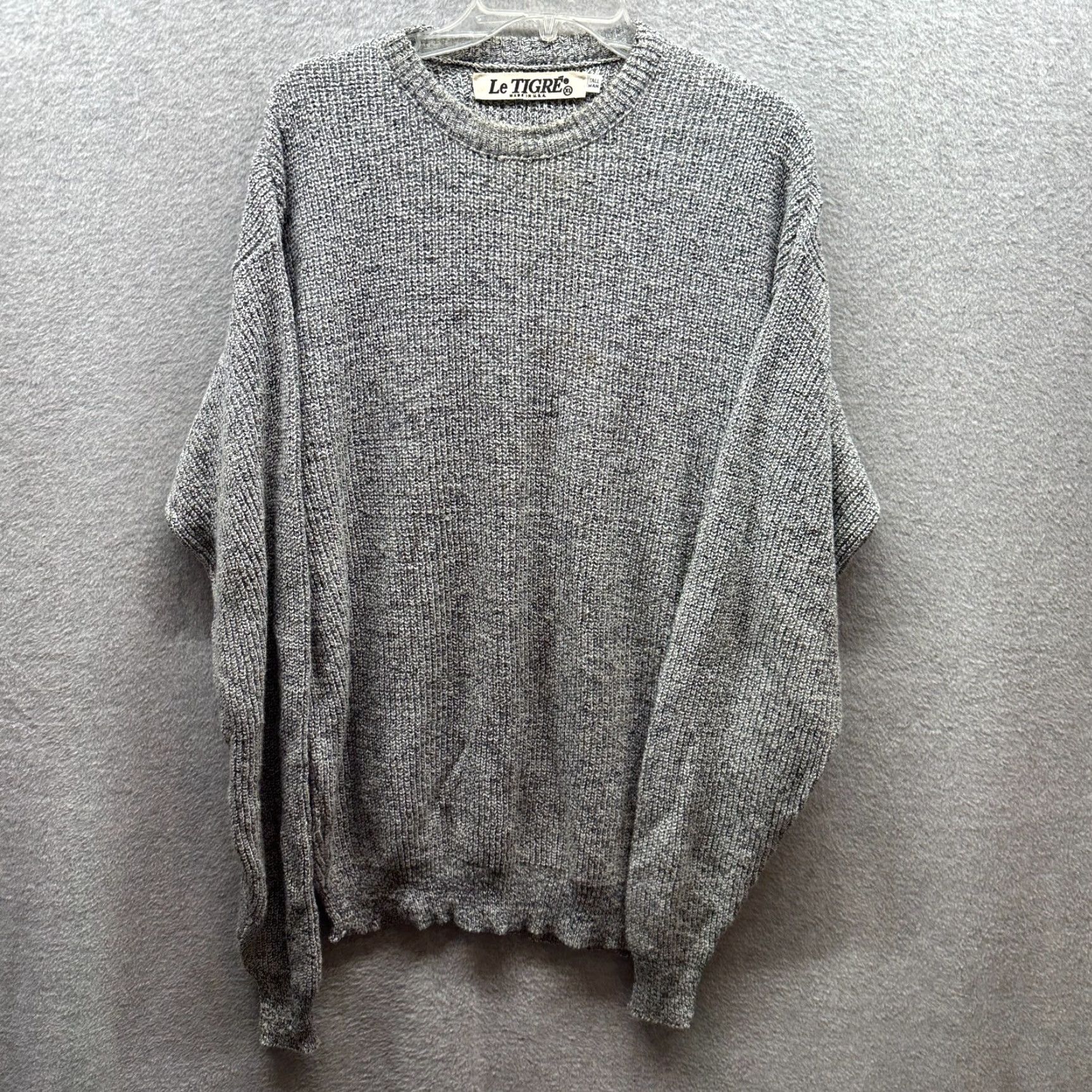 Vintage VINTAGE Le Tigre Sweater Mens XL Black White Fleck 80s Made in USA Size US XL / EU 56 / 4 - 2 Thumbnail