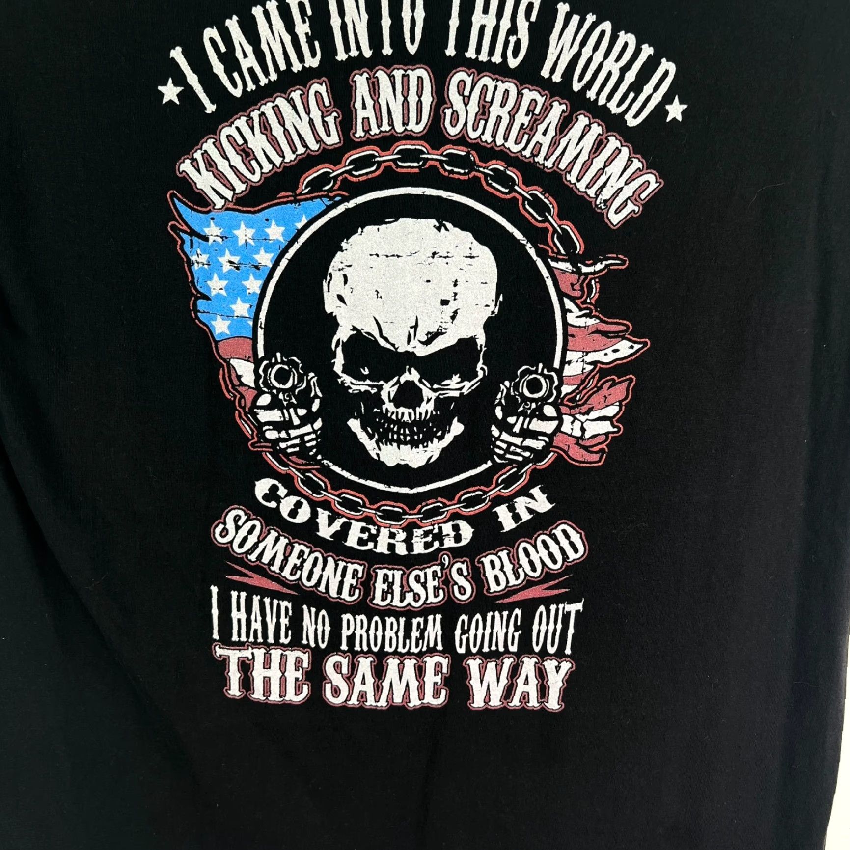 Hanes Kicking & Screaming Skull T Shirt Mens XL Black Size US XL / EU 56 / 4 - 2 Thumbnail