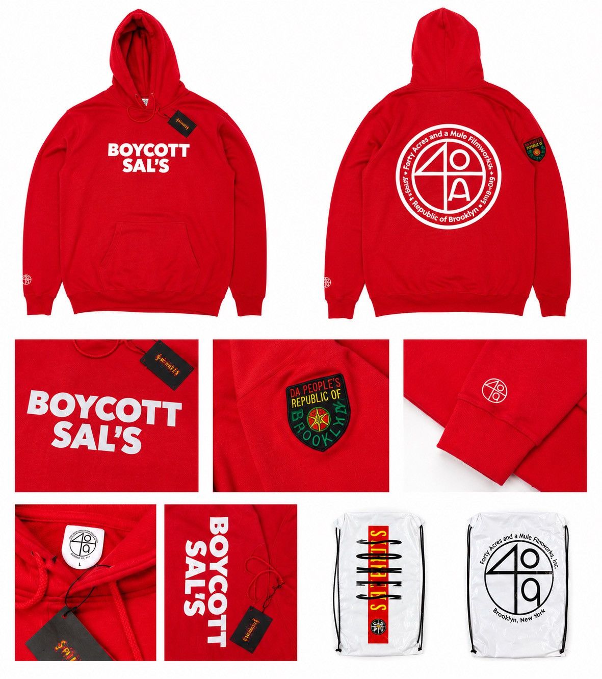 Vintage Spike’s Joint “Boycott Sal’s” 40 Acres & a Mule hoodie Size US L / EU 52-54 / 3 - 1 Preview