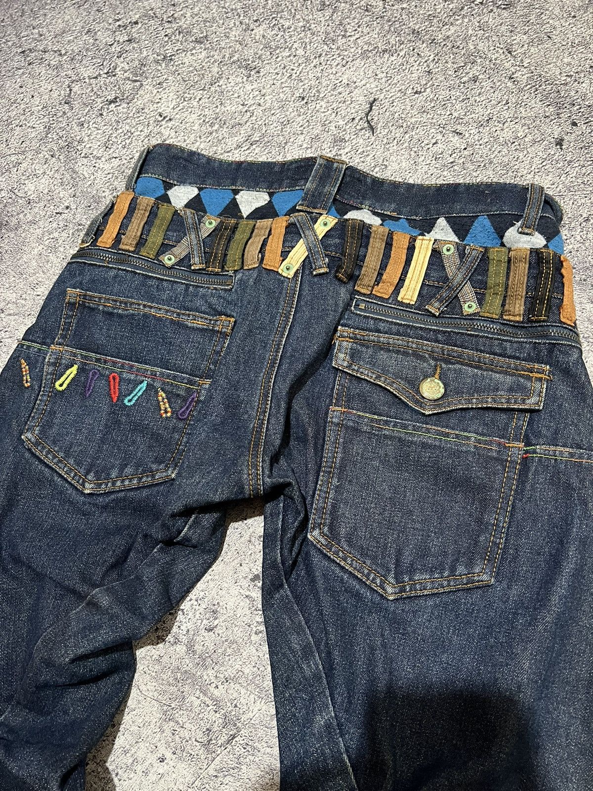 Number (N)ine 2000s Brth Breath Japanese Baggy Double Waist Jeans y2k Lgb Size US 33 - 4 Thumbnail
