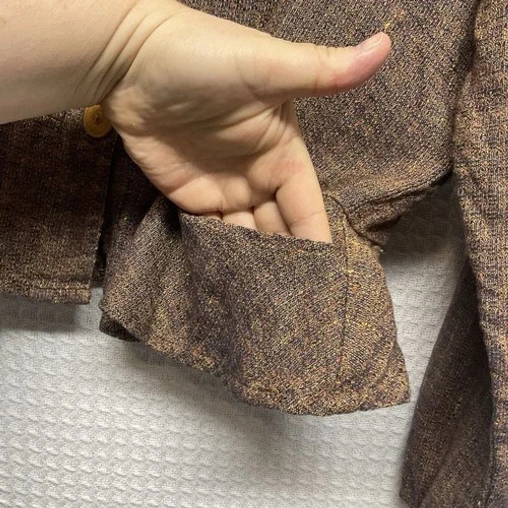 FLAX Flax Linen Peplum Button Front Blouse Jacket Shirt Women XL Size XL / US 12-14 / IT 48-50 - 5 Thumbnail