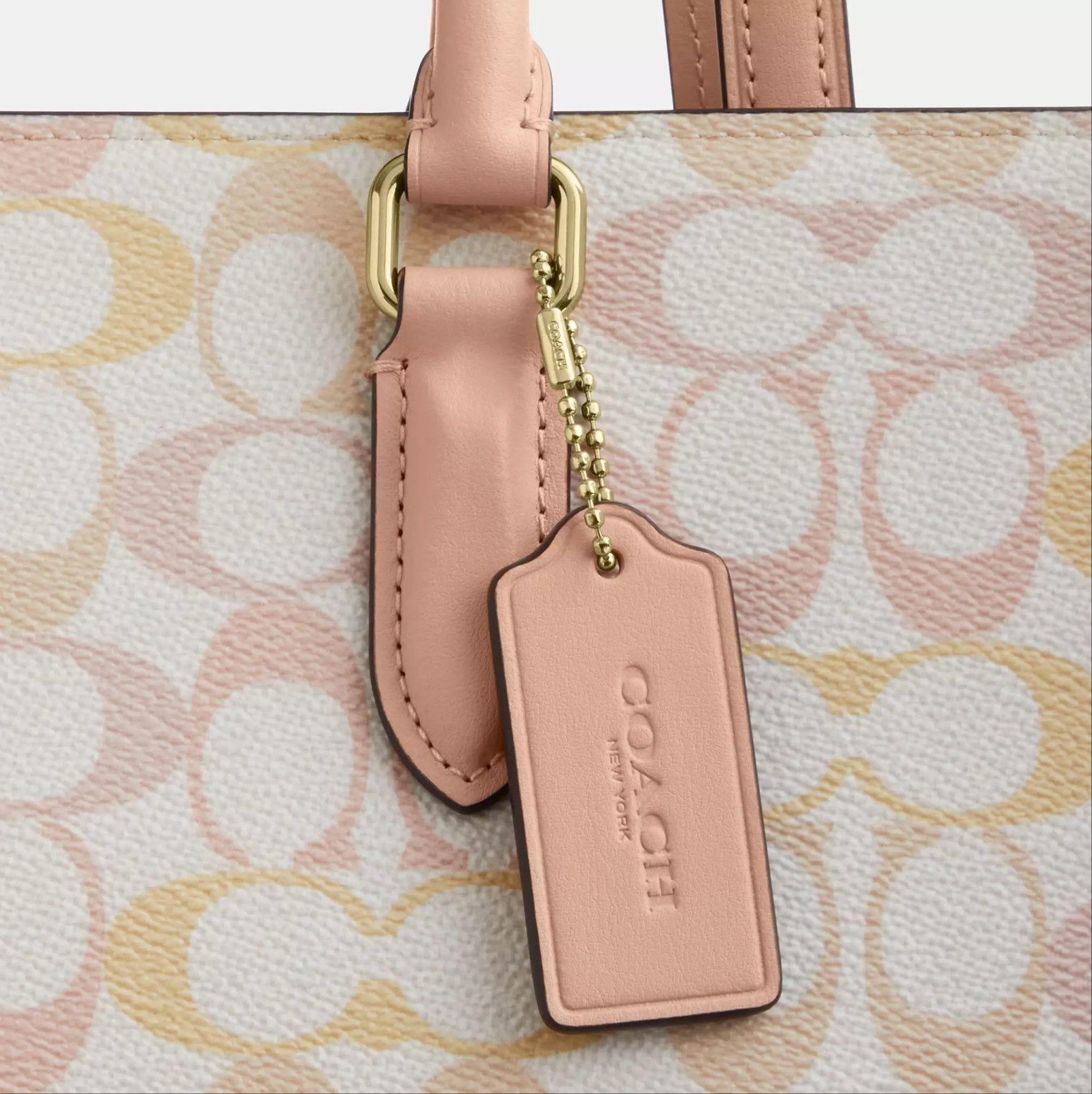 Coach NWT Coach Maggie Tote Bag In Pretty Signature Canvas CDZ06 Size ONE SIZE - 11 Thumbnail
