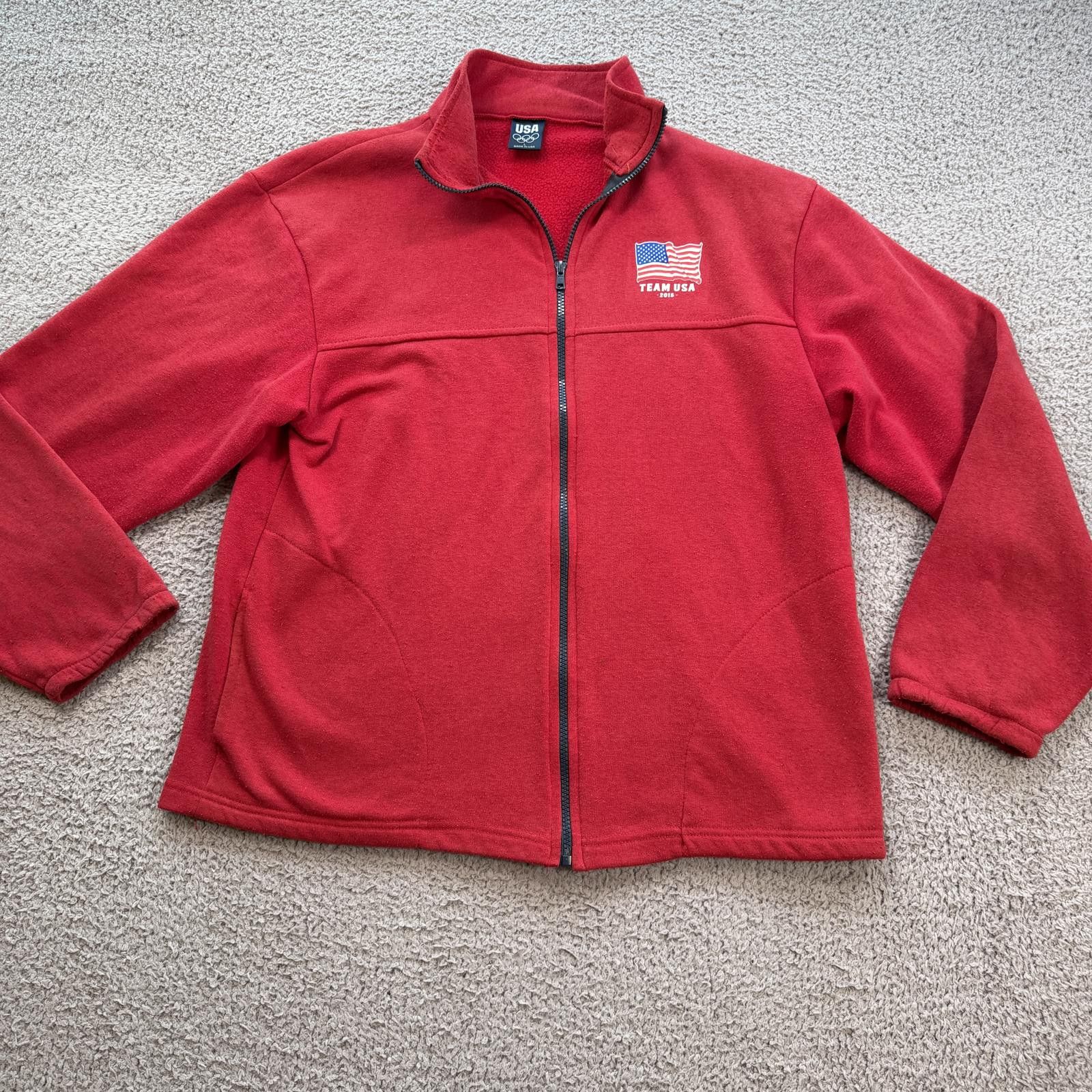 USA Olympics USA Olympic Team 2015 Full Zip Fleece Jacket Red Made USA L Size US L / EU 52-54 / 3 - 1 Thumbnail