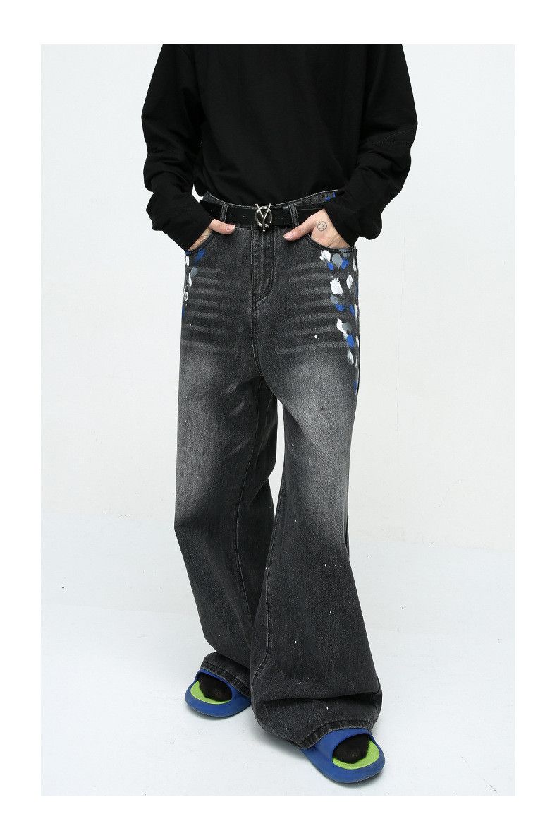 Japanese Brand High street hip-hop graffiti washed jeans Size US 32 / EU 48 - 2 Thumbnail