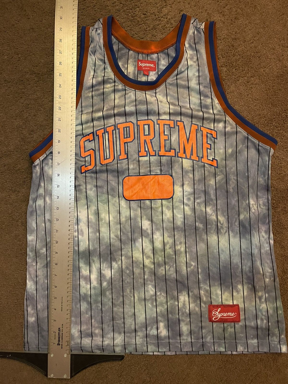 Supreme Supreme Dyed Basketball Jersey Sz L Size US L / EU 52-54 / 3 - 1 Thumbnail