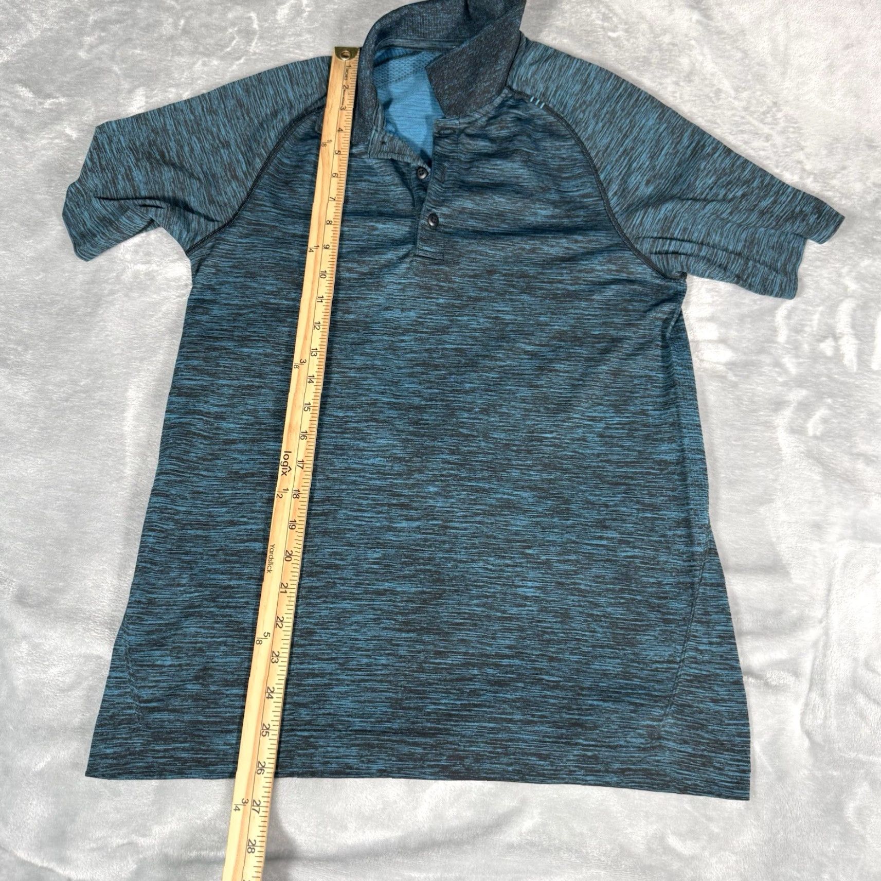 Lululemon Lululemon Metal Vent Tech Polo Shirt Mens Small Athletic Stretch Teal Size US S / EU 44-46 / 1 - 8 Thumbnail