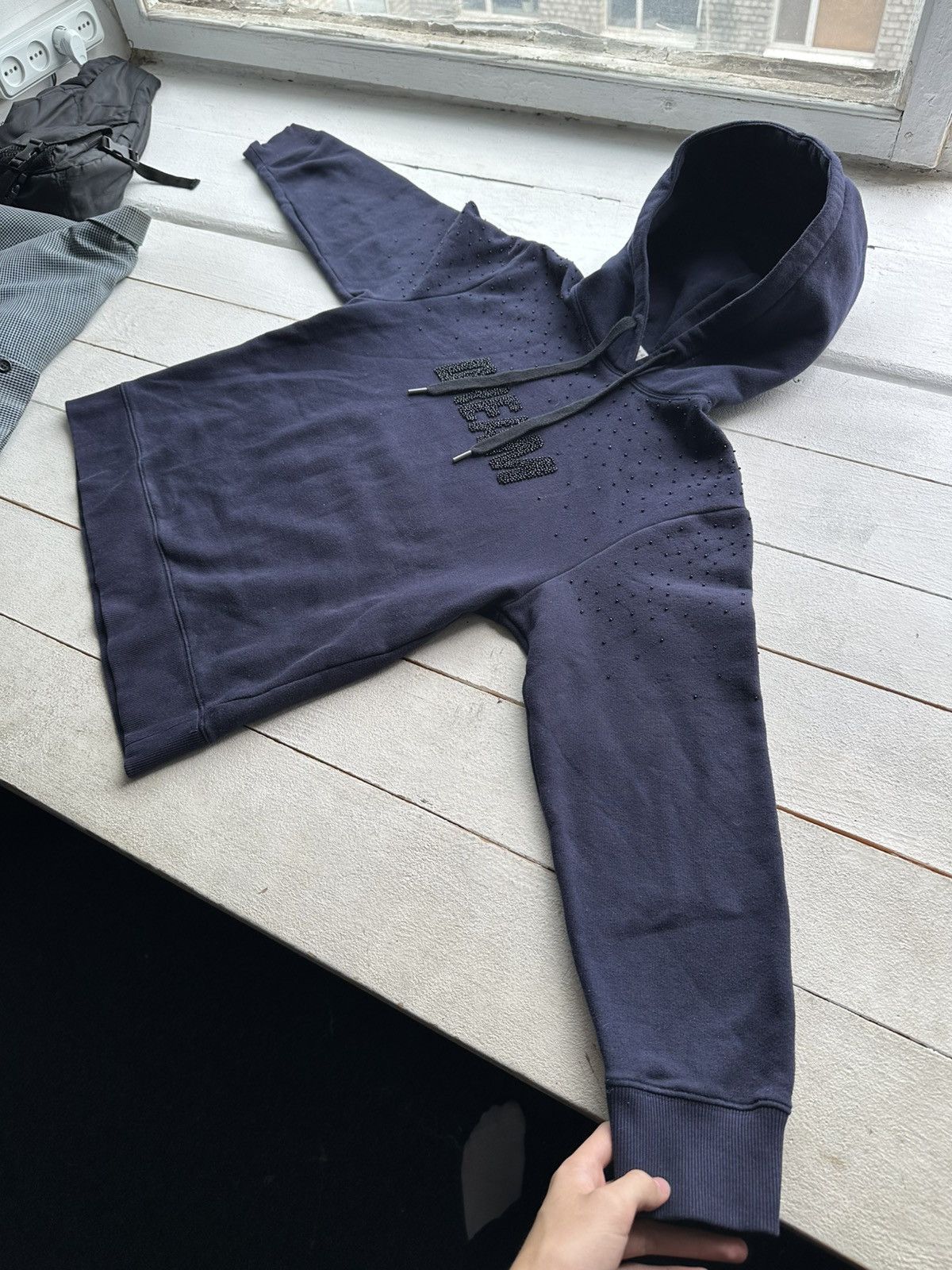 Sandro 🚨Sandro Luxury BIG LOGO VINTAGE BLUE HOODIE Size M / US 6-8 / IT 42-44 - 2 Thumbnail
