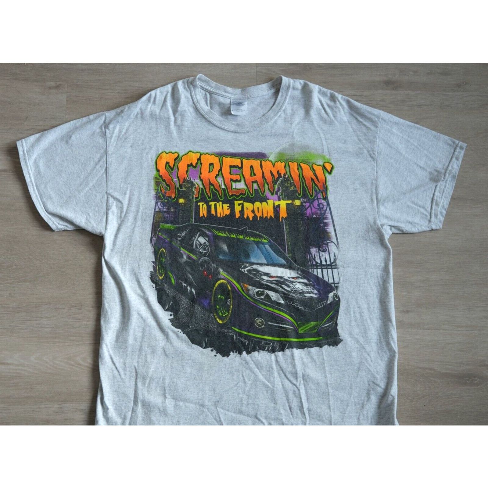 Gildan Gildan Nascar Racing Screamin to the Front XL Spooky T-Shirt Size US XL / EU 56 / 4 - 2 Thumbnail