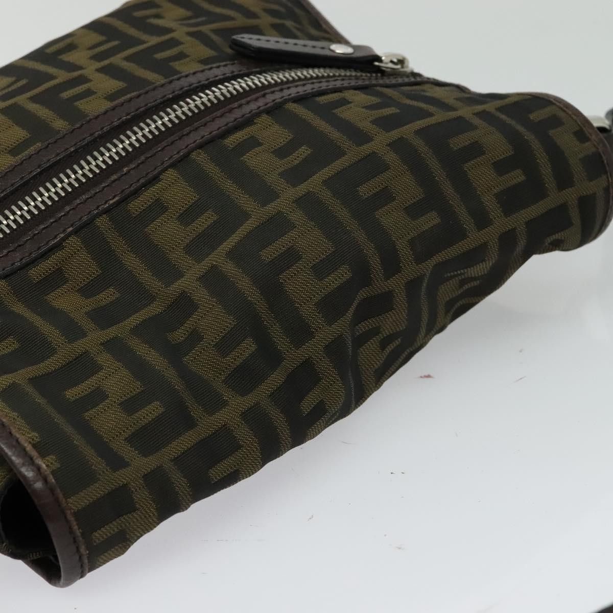 Fendi FENDI Zucca Canvas Shoulder Bag Black Brown Size ONE SIZE - 6 Thumbnail