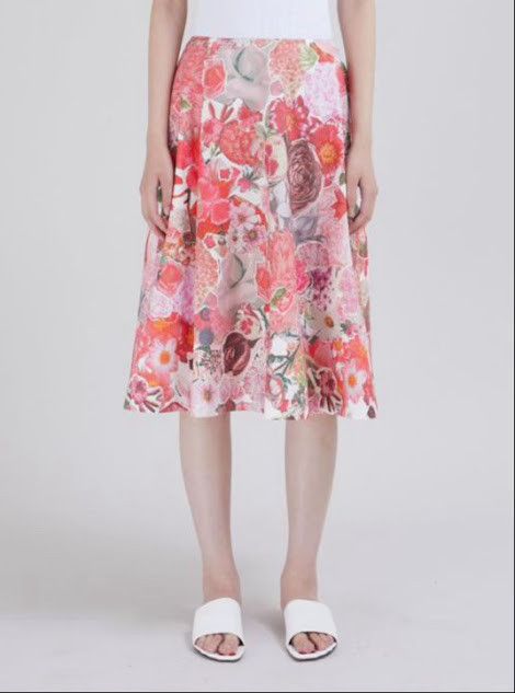 Marni oc11z0525 Floral Printed Midi Skirt in Multicolor Size 27" / US 4 / IT 40 - 1 Thumbnail