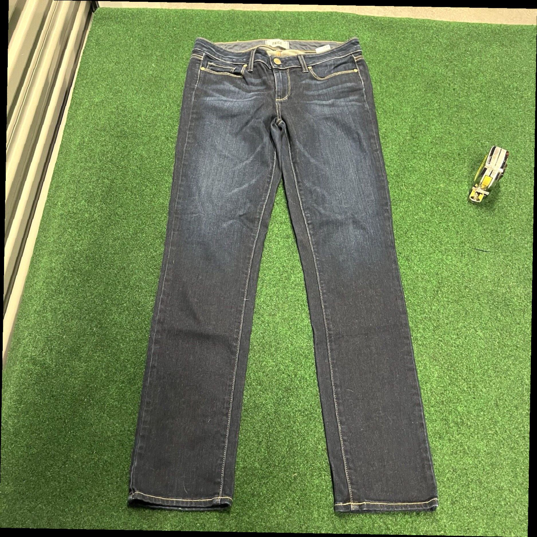 Paige Paige Jeans Womens 29 Blue Denim Dark Wash High Rise Stretch Size 29" - 1 Thumbnail