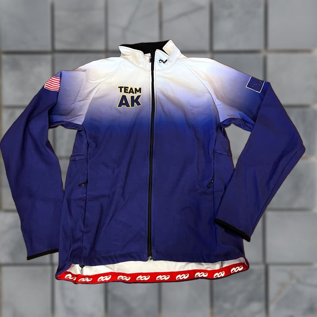 Vintage VINTAGE Podium Wear Jacket Womens Small Alaskan Team Purple White Performance Running Size S / US 4 / IT 40 - 1 Thumbnail