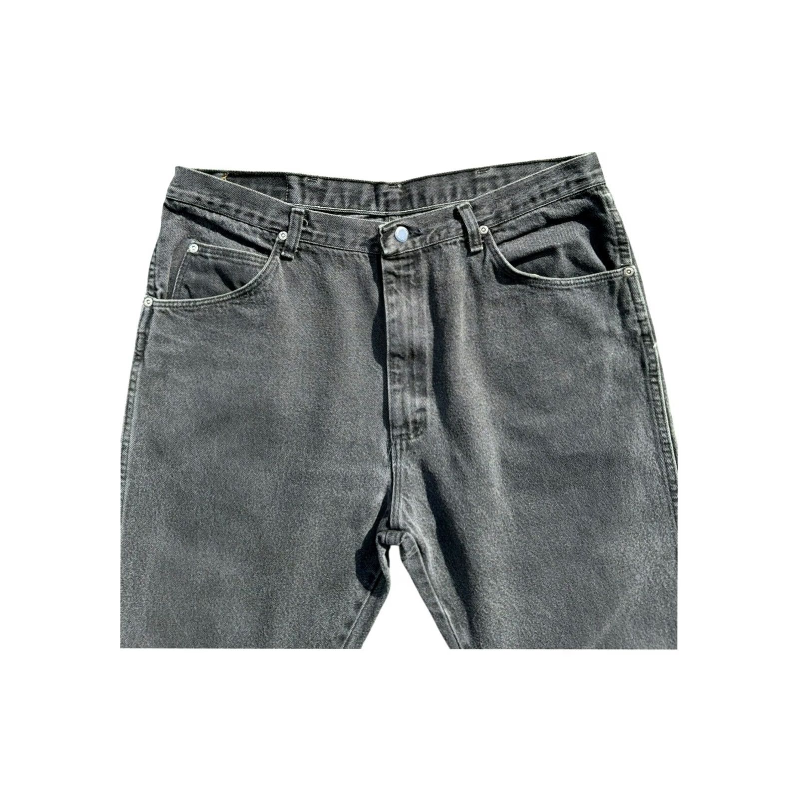 Wrangler VINTAGE Wrangler Jeans Dark Wash Denim 38x32 Mens Size 38 Regular Straight Blue N/A Size US 38 / EU 54 - 3 Thumbnail