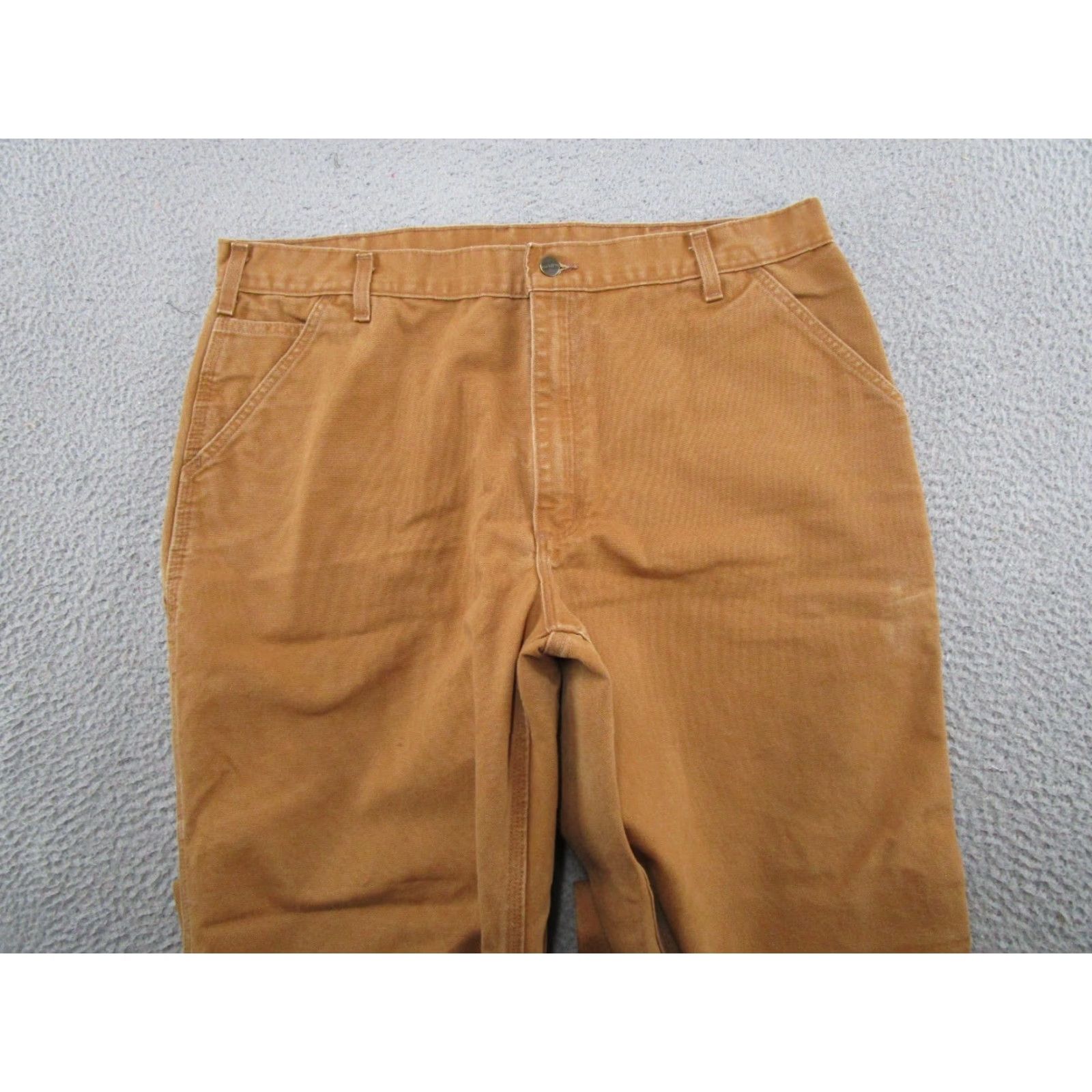 Carhartt VINTAGE Carhartt Work Dungaree Pants Brown Men’s 40x30 Canvas 5-Pocket Carpenter Logo 90s Grunge USA Mens Size US 40 / EU 56 - 3 Thumbnail