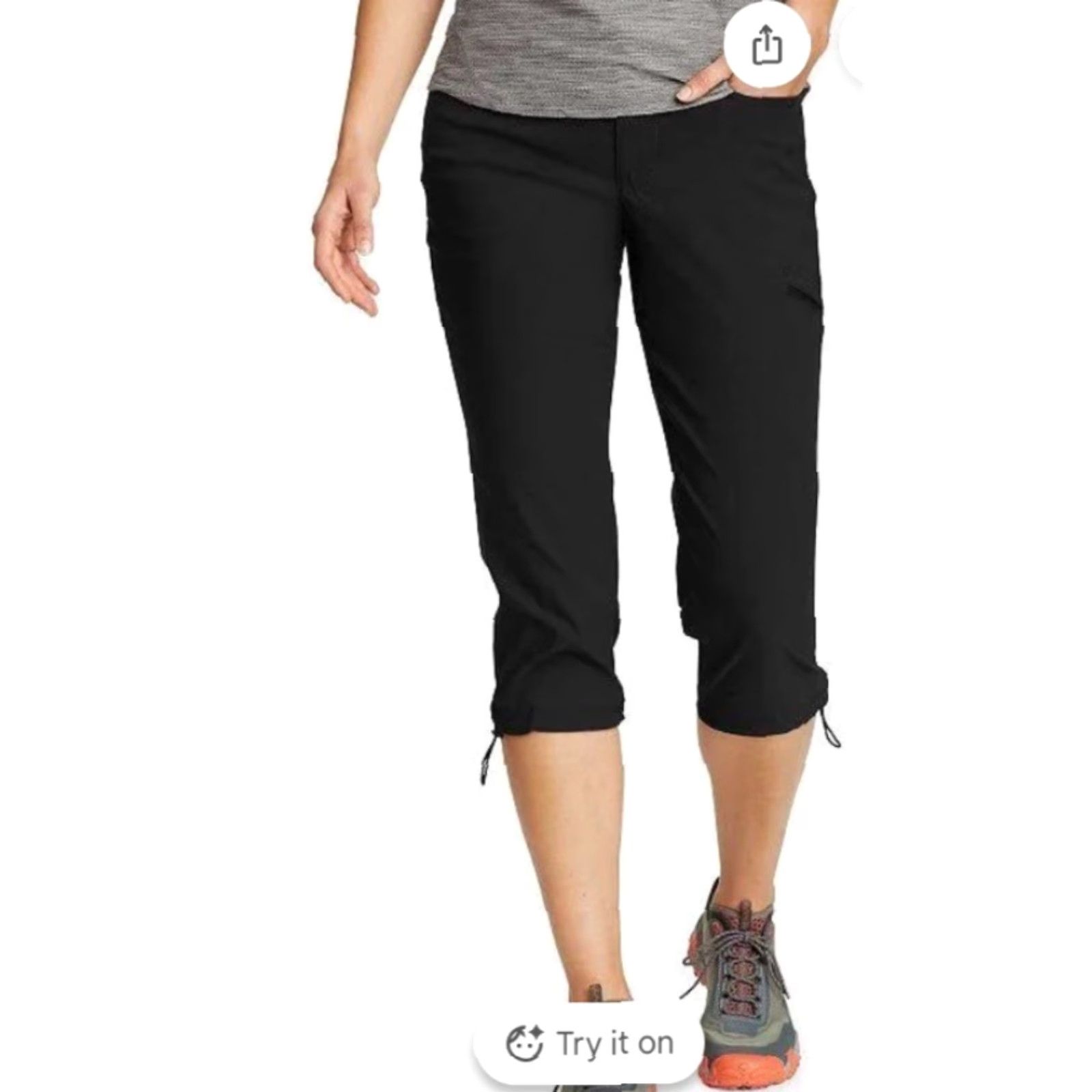 Eddie Bauer VINTAGE Eddie Bauer Rainier Capri Mid Rise UPF 50 Water Resistance Stretch Womens 6 NWT Size ONE SIZE - 2 Thumbnail