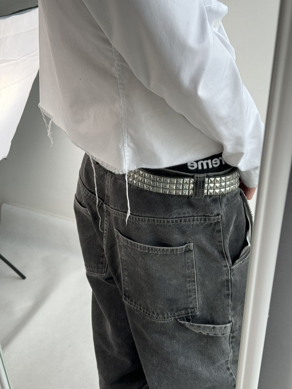 Hysteric Glamour Vintage Belts Y2K Rhinestones Punk leather belt Japanese Size 34 - 18 Thumbnail
