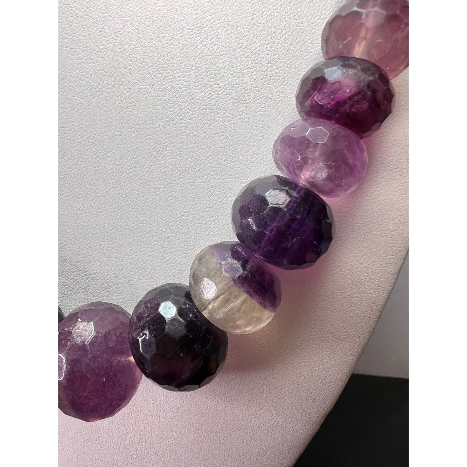 Other Fluorite faceted beaded statement necklace with 925 clasp Size ONE SIZE - 2 Thumbnail