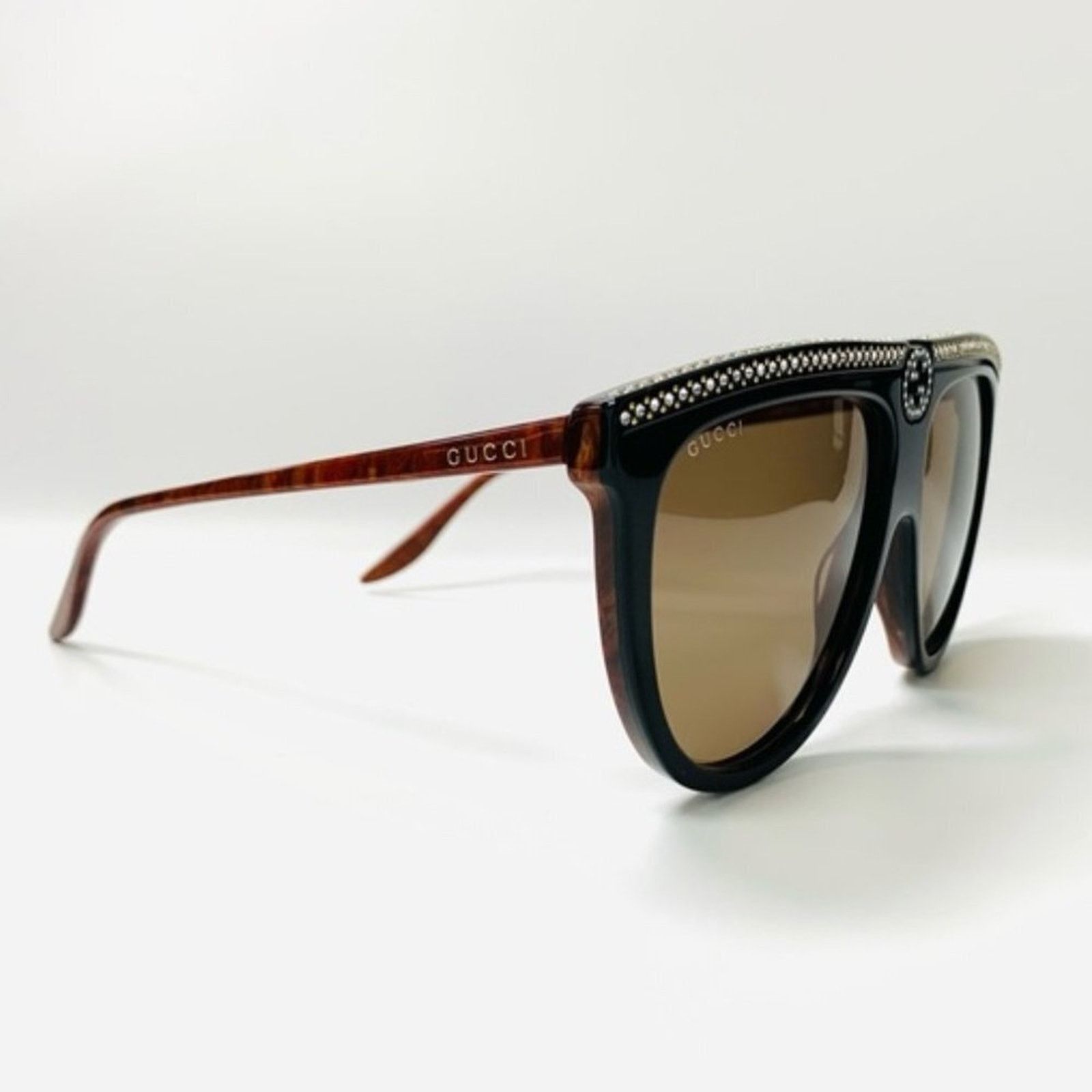 Gucci Gucci NEW GUCCI GG0732S-005 FLAT TOP SHIELD(GG0732S-005-61) Size ONE SIZE - 12 Thumbnail