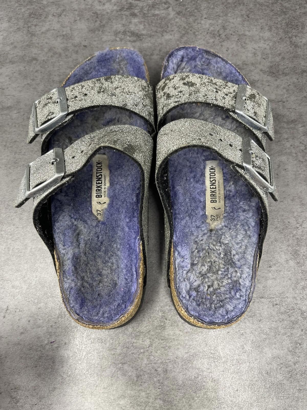 Birkenstock Birkenstock Arizona Sandals Womens Size 6 (37) Glitter Silve Size US 6 / IT 36 - 8 Thumbnail