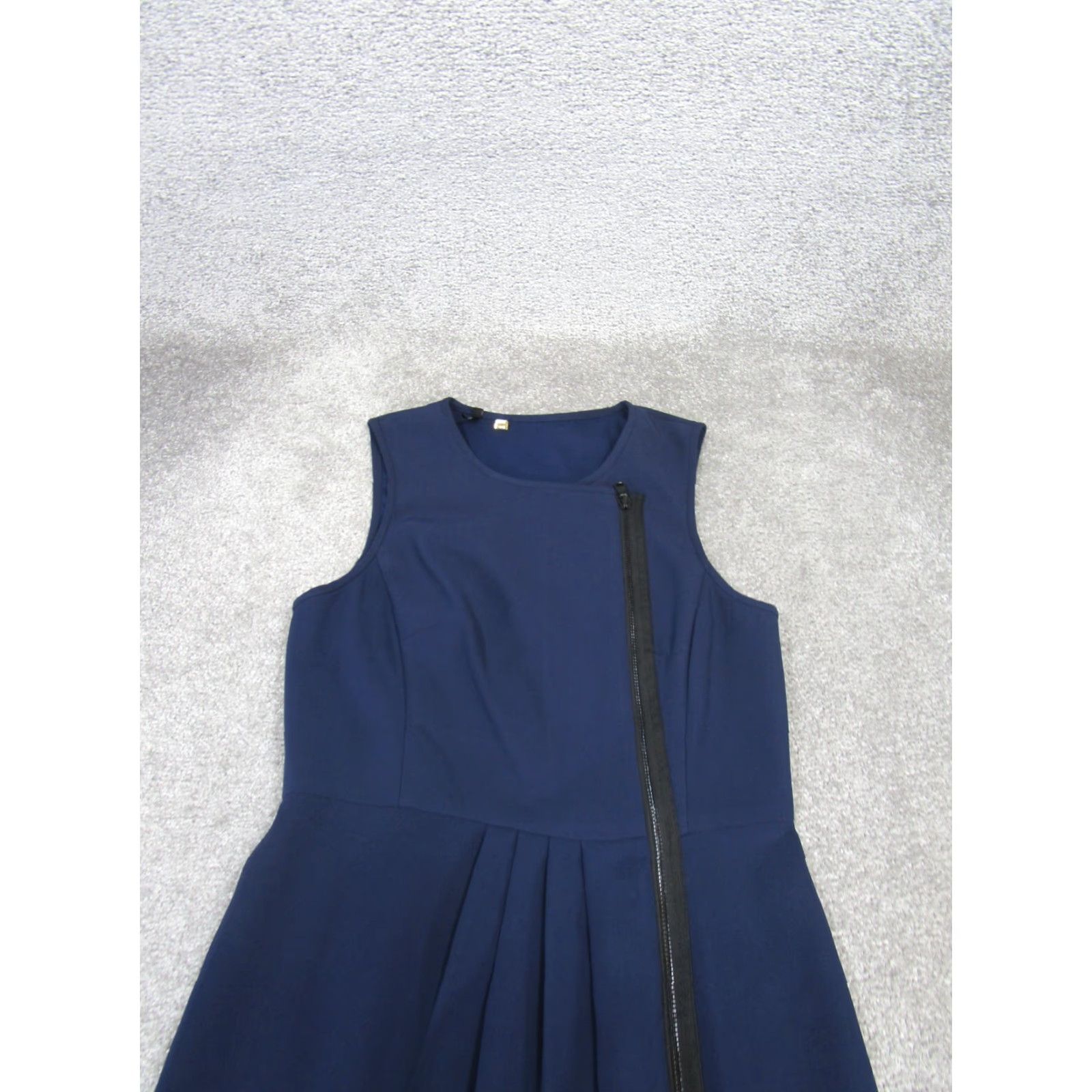Anthropologie Anthropologie Bodycon Dress Womens 2 Blue Sleeveless Zip Knee Length Polyester Stretch Shirt Womens" Size XS / US 0-2 / IT 36-38 - 2 Thumbnail
