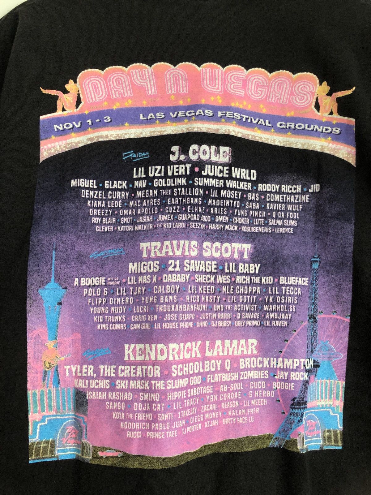 Band Tees Day N Vegas Festival Travis Scott Kendrick Lamar J Cole Tee Size US XL / EU 56 / 4 - 8 Thumbnail