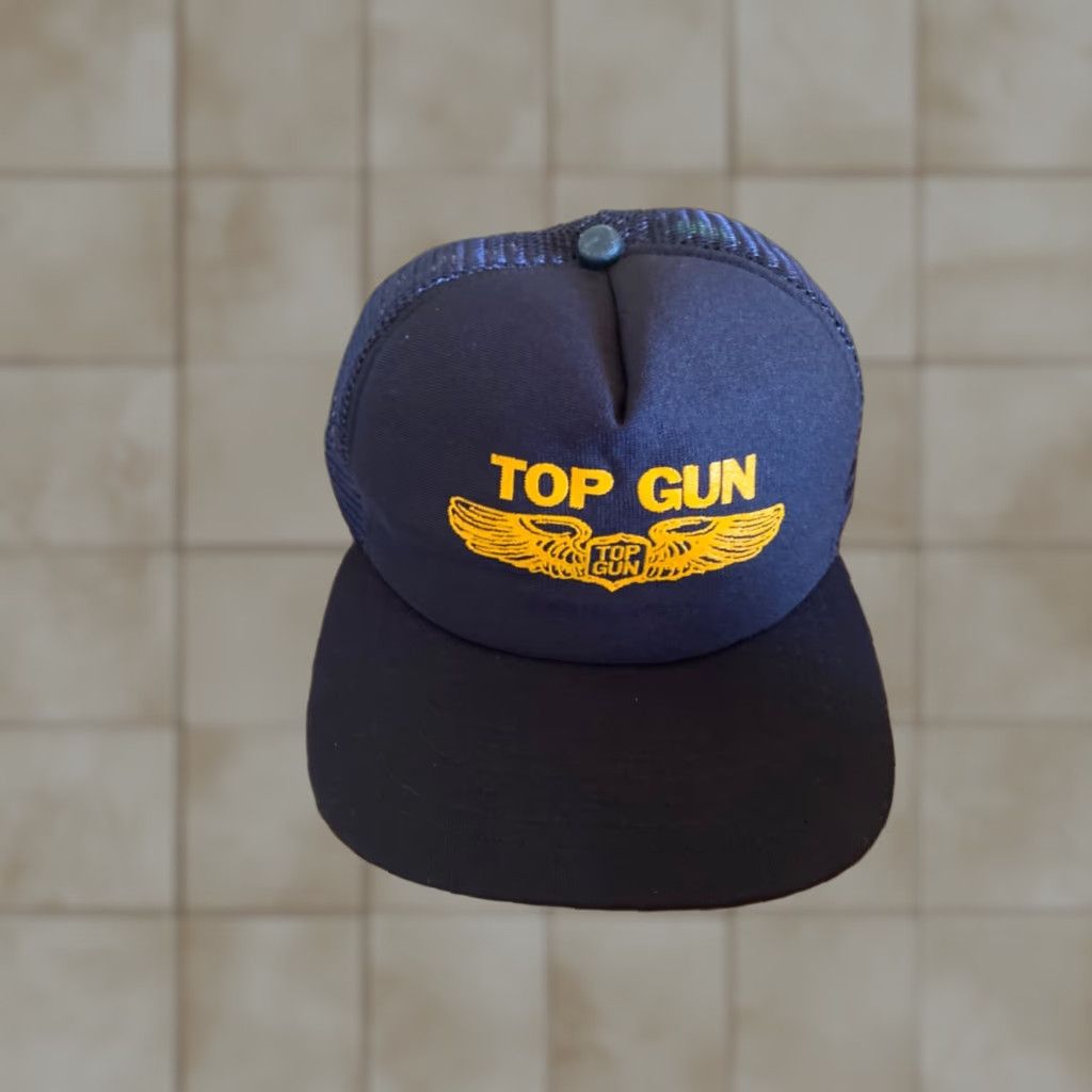 New Era VINTAGE New Era Snapback Hat Cap M/Large Men Adjustable USA Top Gun Black Pro Model Blue Cap Size US M / EU 48-50 / 2 - 1 Thumbnail