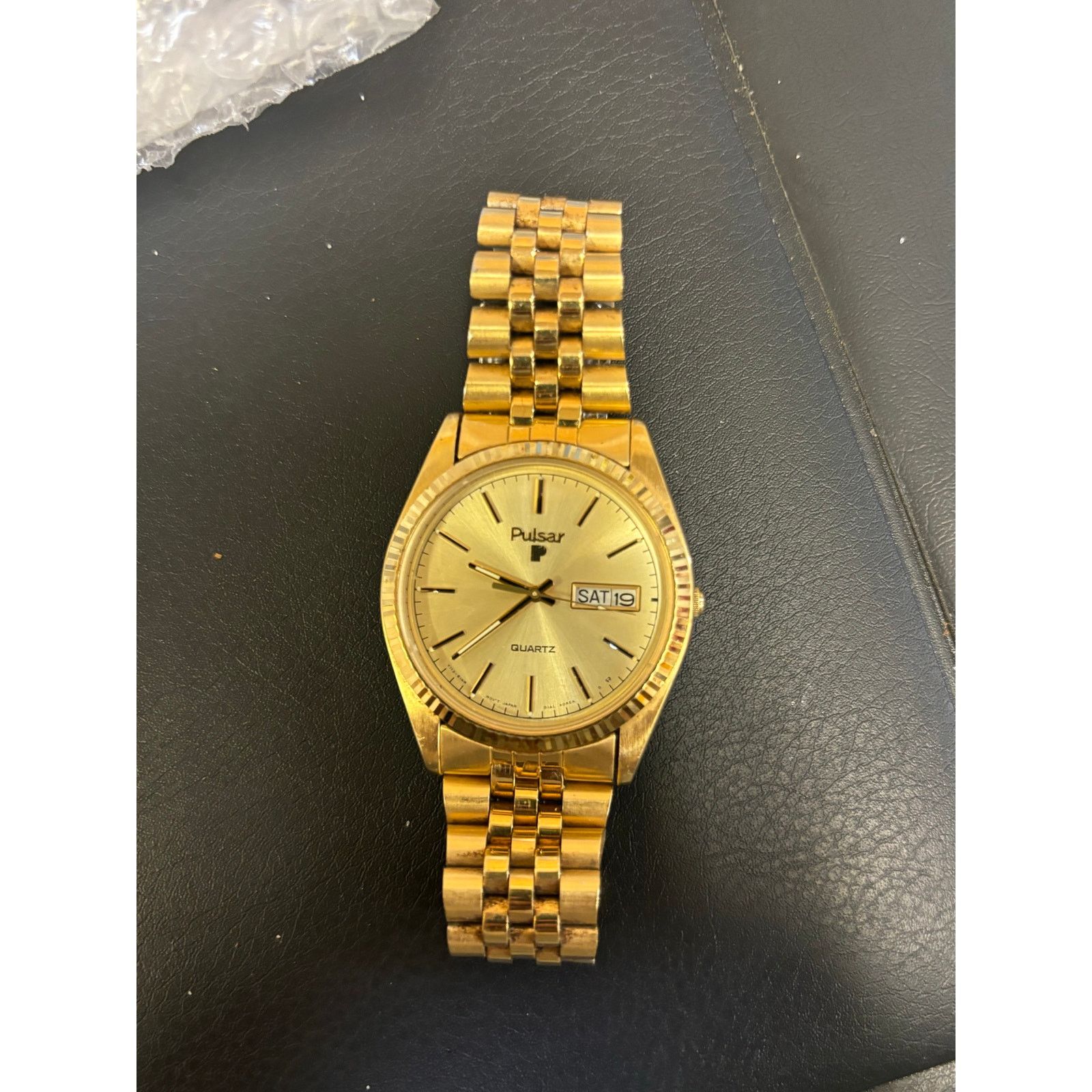 Pulsar Pulsar Presidential Gold Tone Men’s Watch! READ! Size ONE SIZE - 5 Thumbnail