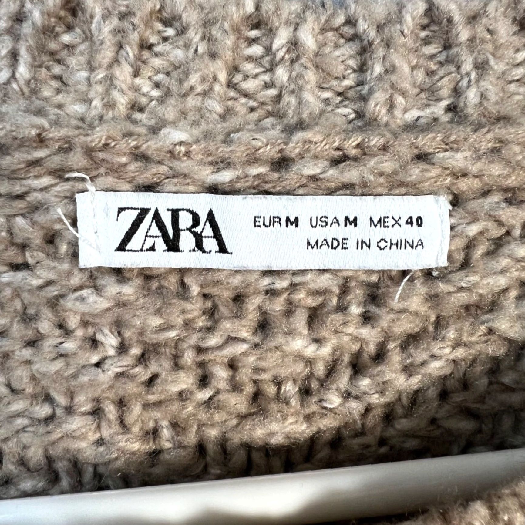 Zara Zara Knit Mens Size Medium Beige Chevron Pattern Pullover Crewneck Sweater Size US M / EU 48-50 / 2 - 3 Thumbnail