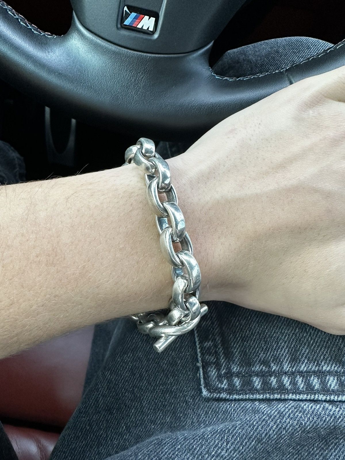 Bill Wall Leather Bill Wall Sterling silver chain bracelet Size ONE SIZE - 2 Thumbnail