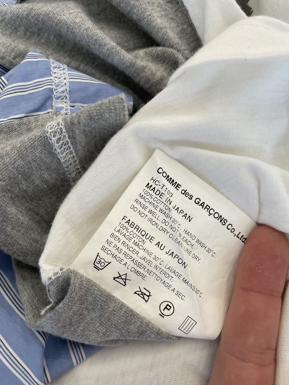Comme des Garçons Homme Patchwork Panel Cotton Long Sleeve