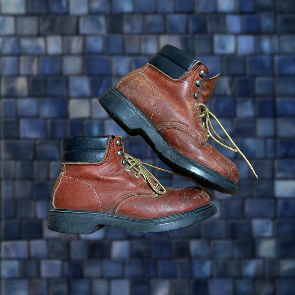 Vintage VINTAGE Red Wing Boots Western Leather Work Size 5.5D Womens Red Shoe Boots Woman Western USA Distressed Size US 6 / IT 36 - 1 Thumbnail