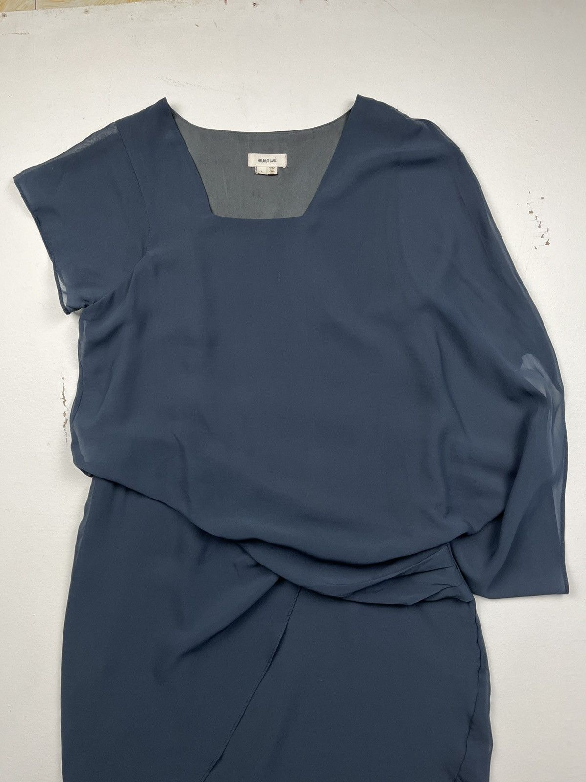 Helmut Lang Helmut Lang Asymmetric Drape Layer Dress Size L / US 10 / IT 46 - 2 Thumbnail