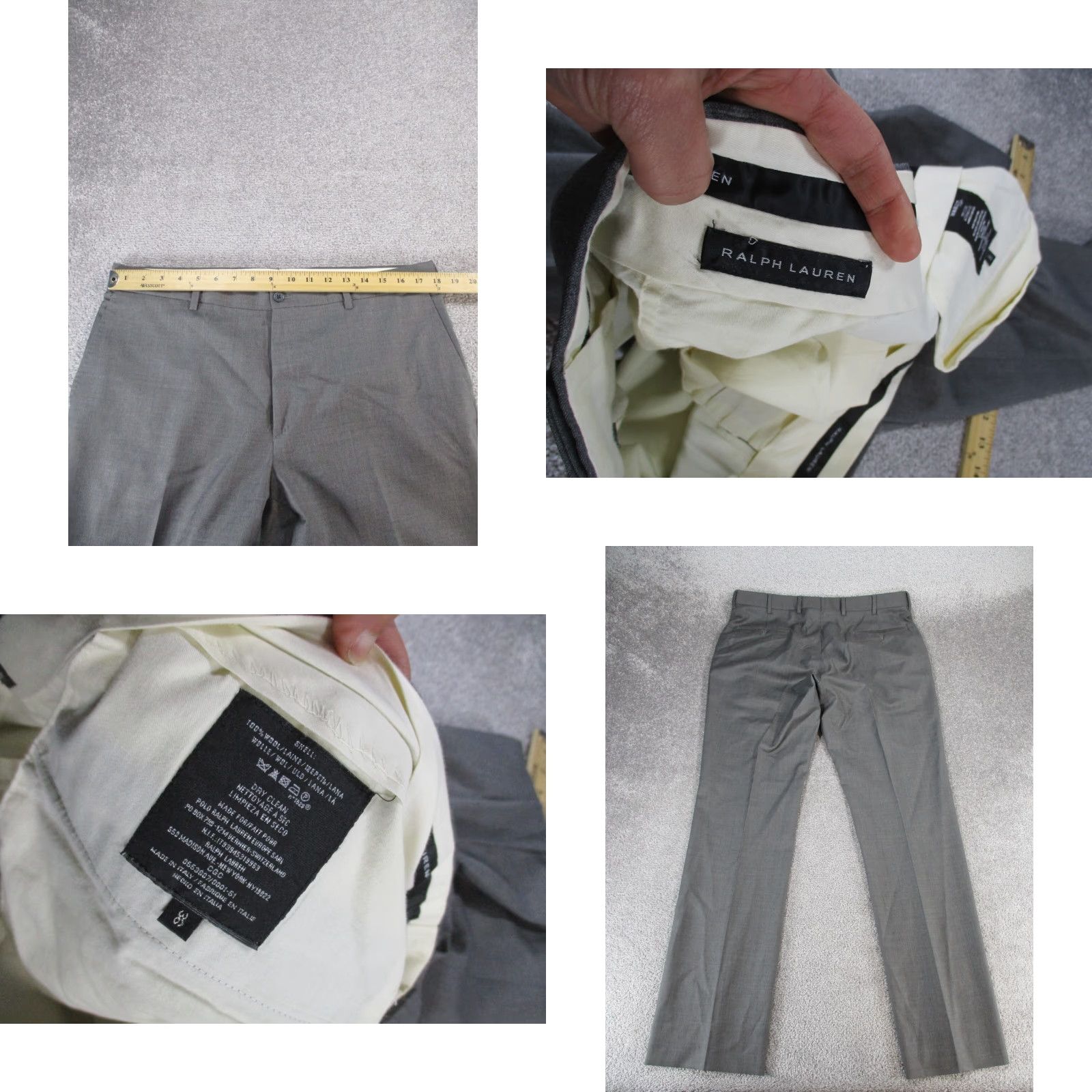 Ralph Lauren Ralph Lauren Black Label Dress Pants Mens 36 Gray Wool Slacks Dress Pants Vintage 90s Preppy Wedding Mens Gray 36 Size US 36 / EU 52 - 8 Thumbnail