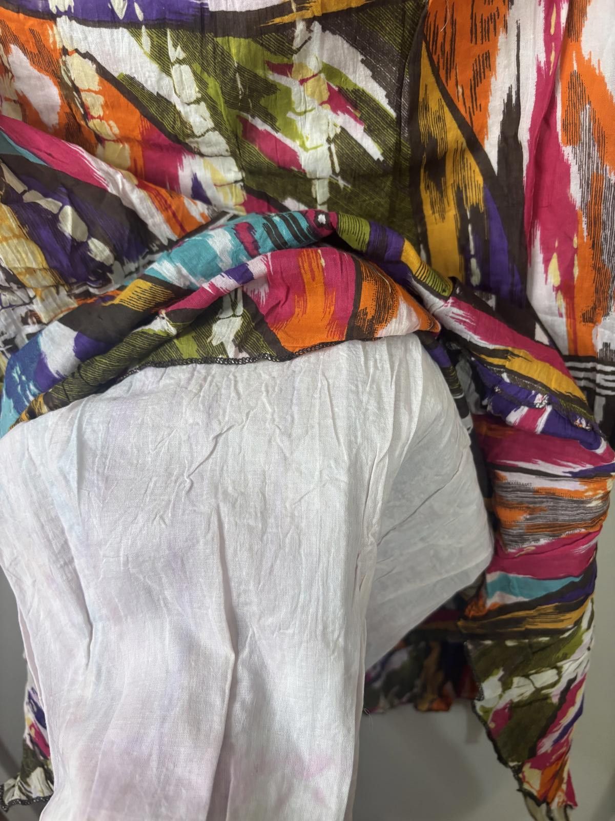Designer Vibrant Multicolor Maxi Skirt by Chaudry Size Medium Size 32" / US 10 / IT 46 - 4 Thumbnail
