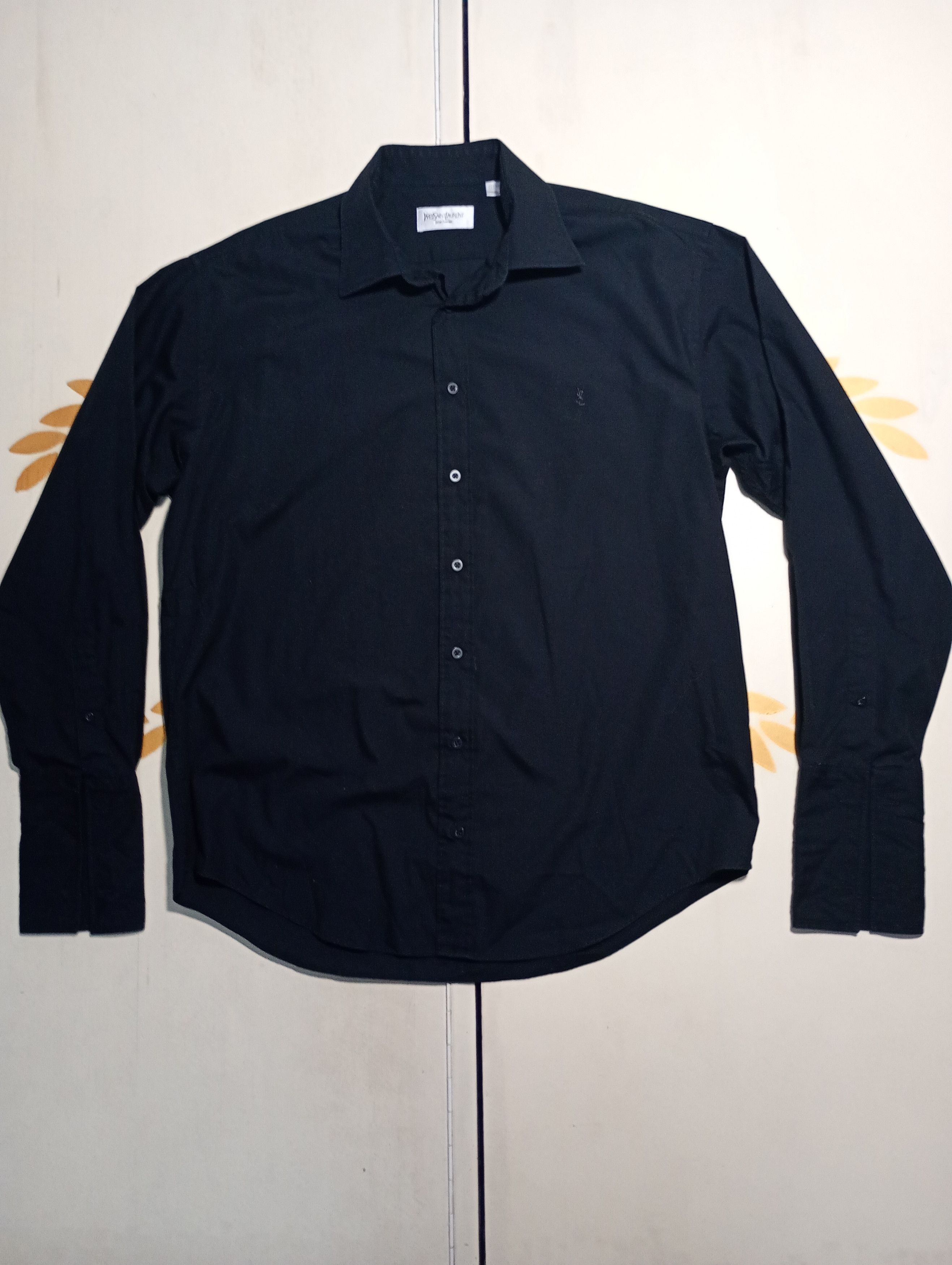 Designer × Yves Saint Laurent YSL Pour Homme Black Shirt Size US XL / EU 56 / 4 - 1 Thumbnail