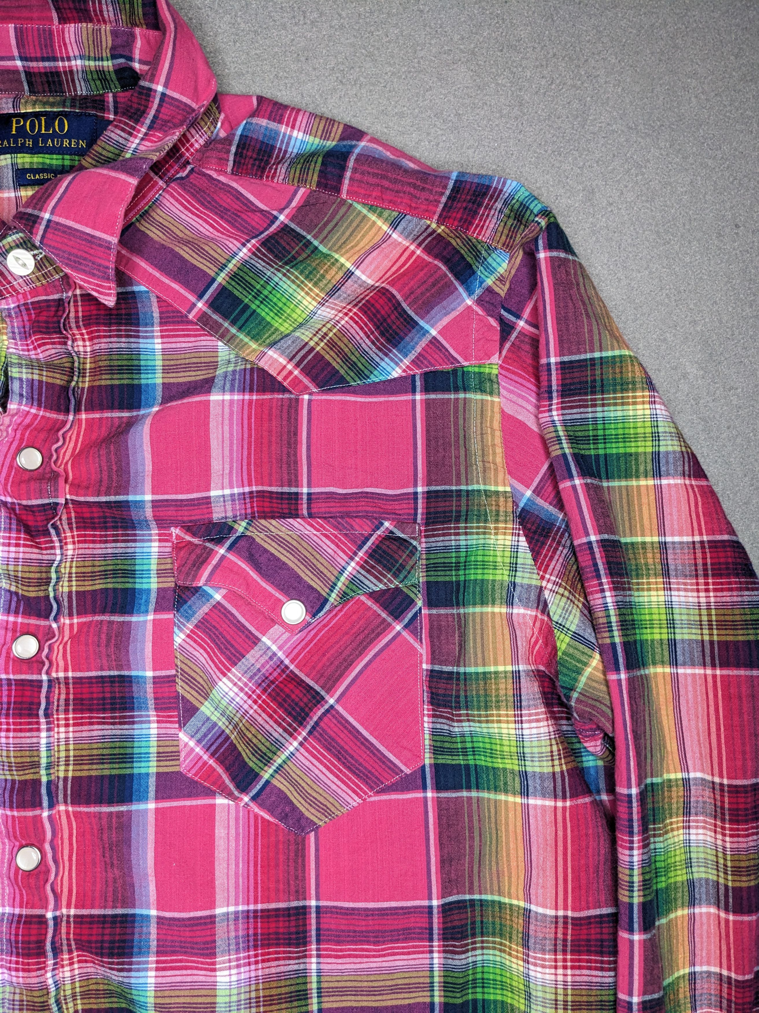 Polo Ralph Lauren Polo Ralph Lauren Western Shirt Pearl Snap Large Plaid Size US L / EU 52-54 / 3 - 5 Thumbnail