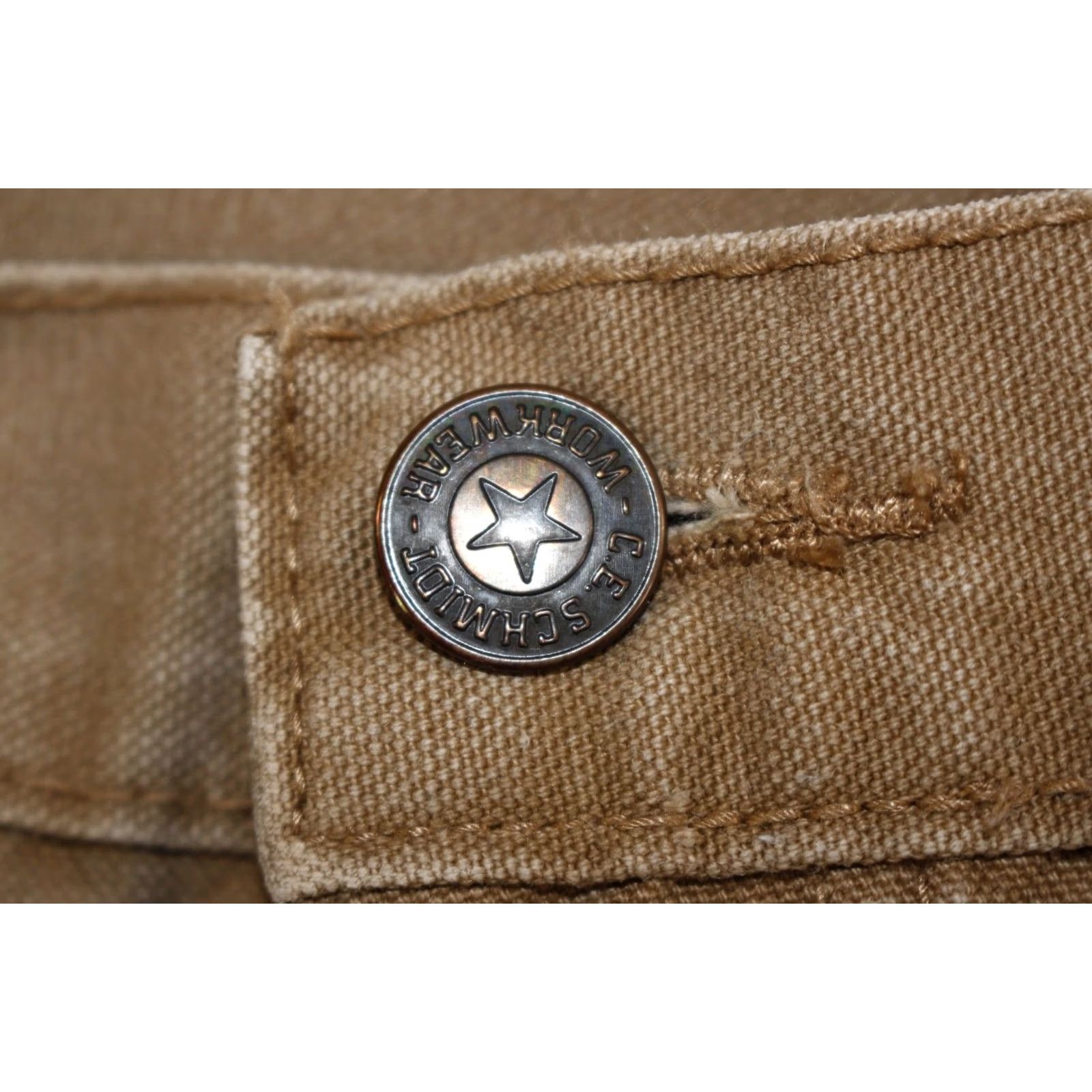 Vintage C.E. Schmidt Pants Men's 44x30 Canvas Carpenter Relaxed Brown Size US 44 / EU 60 - 4 Thumbnail