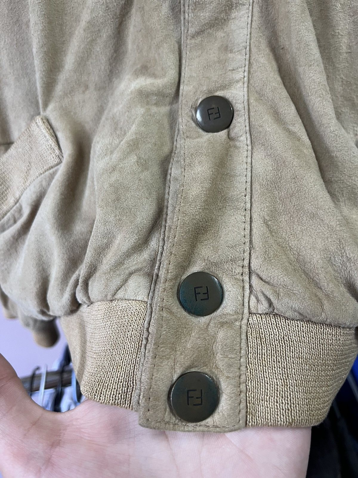 Fendi Fendi cardigan vintage 70s suede Size XXL / US 16-18 / IT 52-54 - 3 Thumbnail