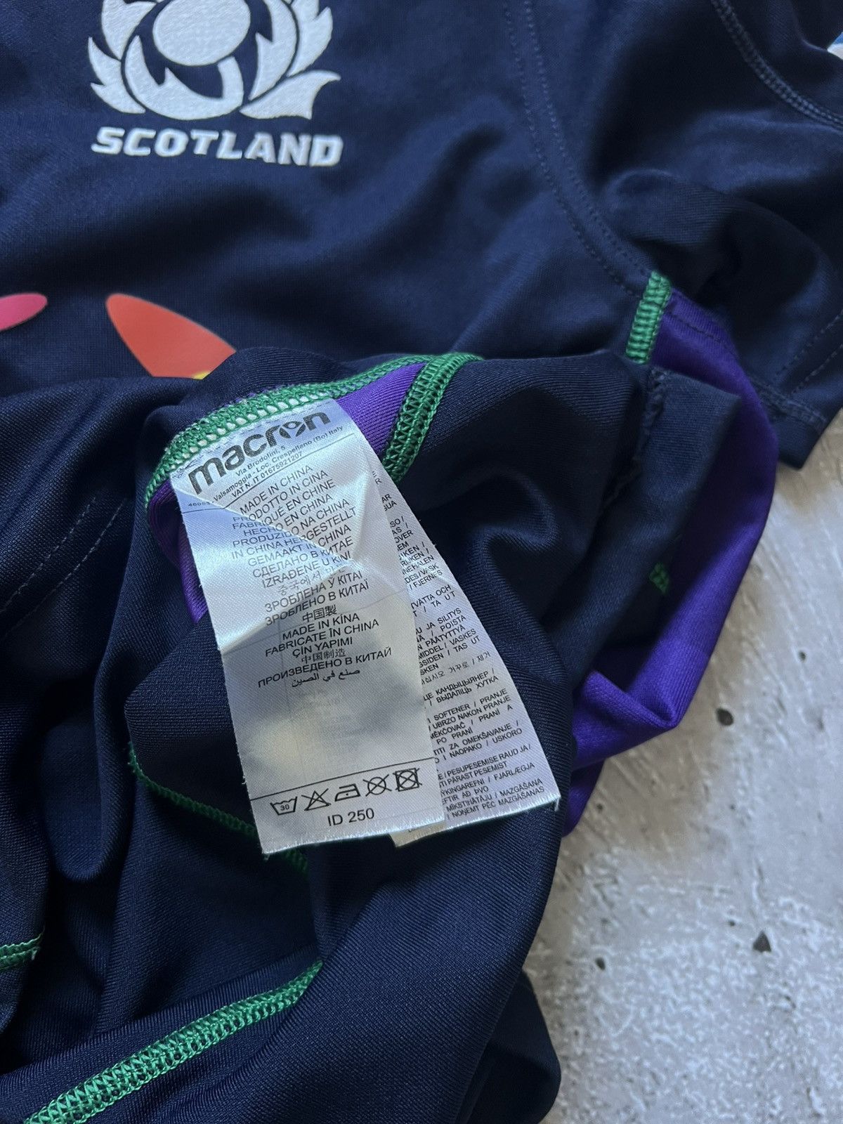 Macron Macron BT Embroidered Scottish Rugby Shirt, Size M Size US M / EU 48-50 / 2 - 11 Thumbnail